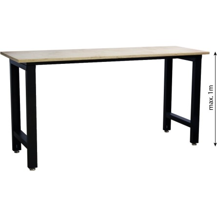 Etabli plateau bois 2000x600mm 500kg