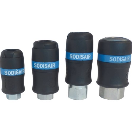 Raccord rapide femelle de sécurité passage d'air 11mm filetage 1 2"