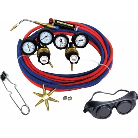 Chalumeau OXY-GAZ kit complet avec tuyaux 2x5m détendeurs chalumeau
