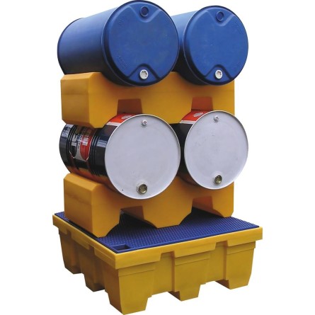 Support 100% PE pour 2 fûts de 200L