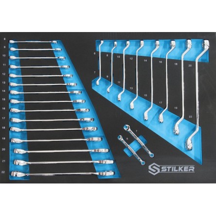 Module mousse 527x387mm clés mixtes, clés polygonales - 26 pcs