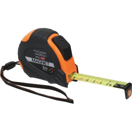 M mesure à ruban autoblocant 3x19mm magnétique boîtier bi-matière - présentoir de 12 pcs