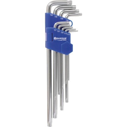 Clé Torx® extra longue de T10 à T50 - étui pivotant de 9 pcs