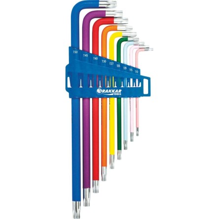 Clés Torx® alésées extra longues de TT10 à TT50 - étui de 9 pcs