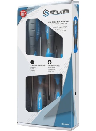 Tournevis plat et Phillips® - boîte carton de 6 pcs