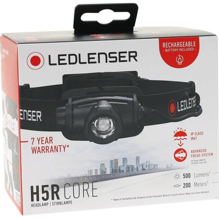 Lampe frontale LED H5R CORE 500 lumens rechargeable- focus