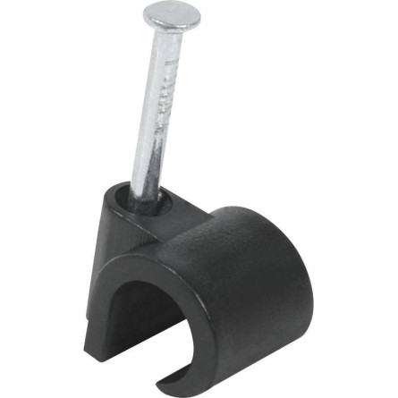 Attaches-fils pontet PVC noir 4 à 7mm - lot de 100 pcs