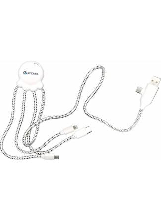 Câble de charge multi-empreintes double entrée USB USB-C