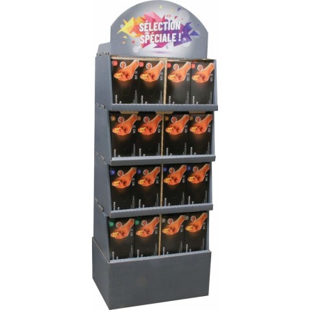 Présentoir de 96 boîtes de gants nitrile orange