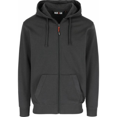 Gilet à capuche poches kangourou - gris anthracite XS