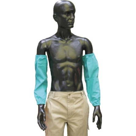 Manchette de soudeur en coton ignifugé bleu 500mm - la paire