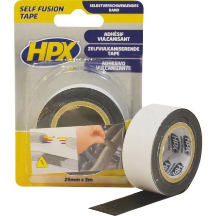 Ruban adhésif auto-amalgamant noir isolant étanche 25mmx3m - blister