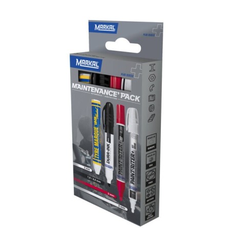 Feutre marqueur de maintenance auto agri - blister de 4 pcs