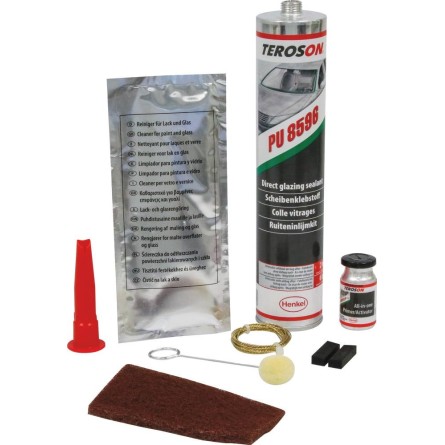 Colle pare-brise 310ml avec flacon primaire 10ml tampon fil à couper cales - en kit