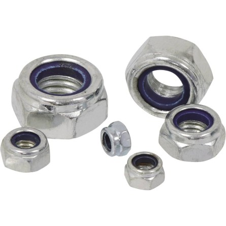 Ecrou hexagonal autofreiné de M4 à M12 - coffret de 146 pcs