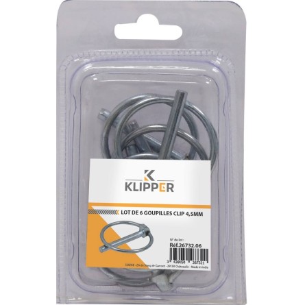Goupilles clips 4,5mm - blister de 6 pcs