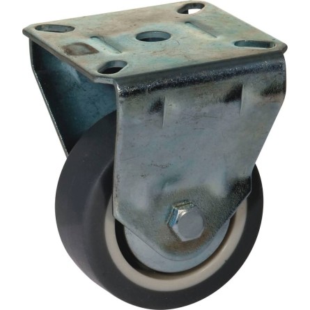 Roulette zinguée fixe 50mm entraxe 38x38mm 40kg