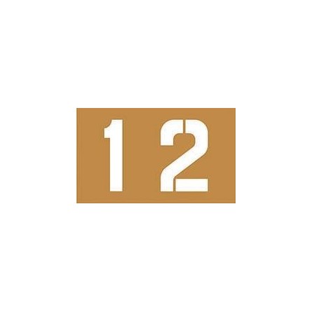 Pochoir réutilisable pour marquage au sol - kit chiffres 6 planches 740x610mm