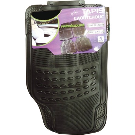 Tapis de voiture caoutchouc prédécoupé - 4 pcs