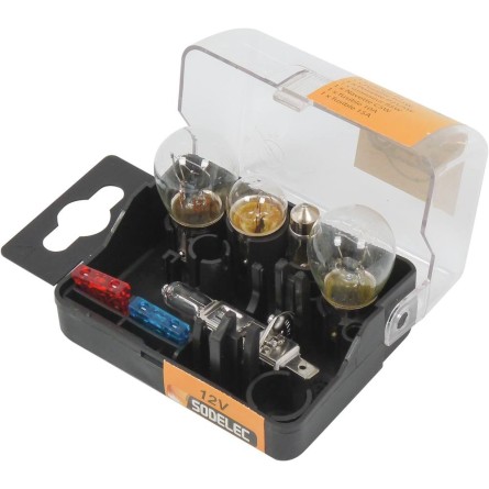 Coffret de secours 12V H1 - 5 ampoules et 2 fusibles