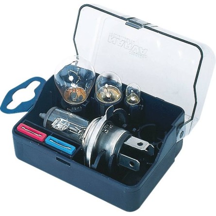 Coffret de secours 12V H4 - 4 ampoules et 2 fusibles