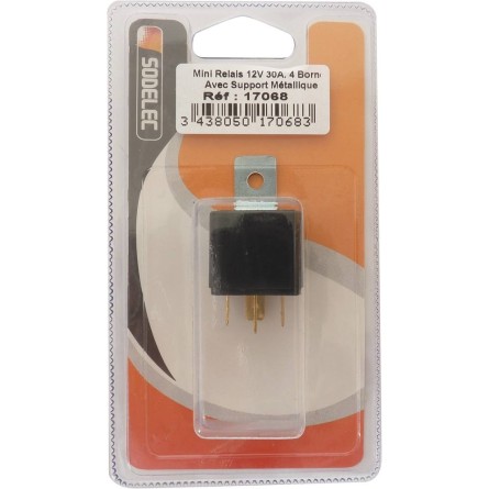 Relais 4 bornes 30A 12V - blister