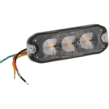 Feu de pénétration 3 LED 12 24V orange extra plat