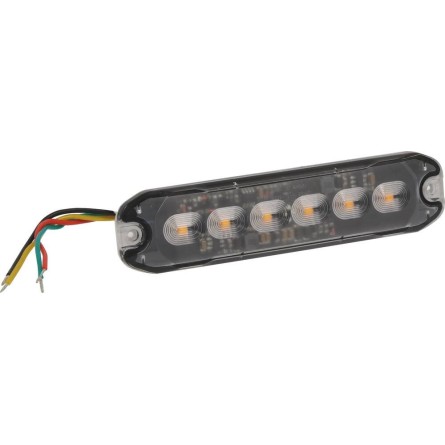 Feu de pénétration 6 LED 12 24V orange extra plat