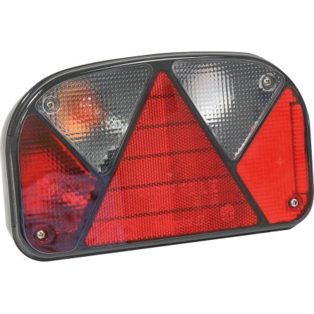 Feu arrière rectangle gauche 12V 4 fonctions 240x140mm