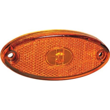 Feu de position LED 12V ovale orange