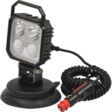 Phare de travail carré LED 10 30V 9W 1000 lumens sur support magnétique