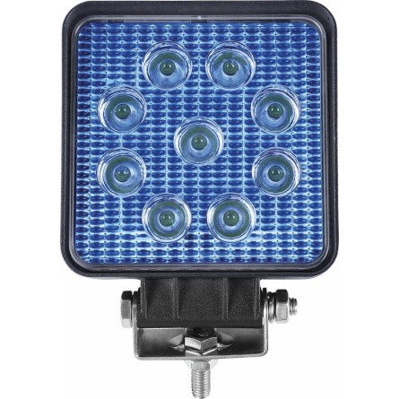 Phare de travail carré LED 10 30V 27W 250 lumens bleu