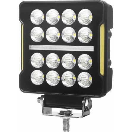 Phare de travail carré LED 12 24V 20W 2300 lumens BLACK SERIES