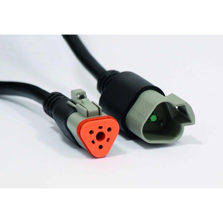 Phare de travail carré LED 12 24V 40W 6000 lumens prise DT