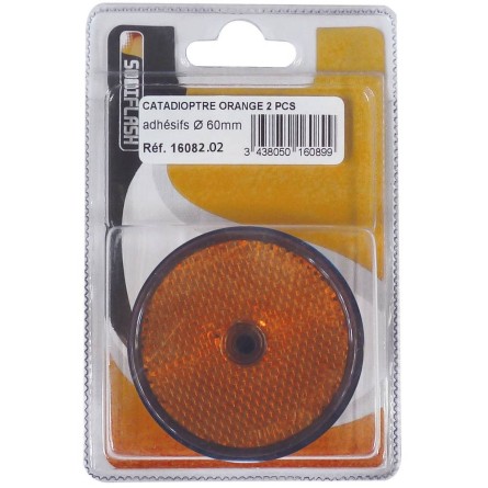 Catadioptre rond 60mm orange à fixer