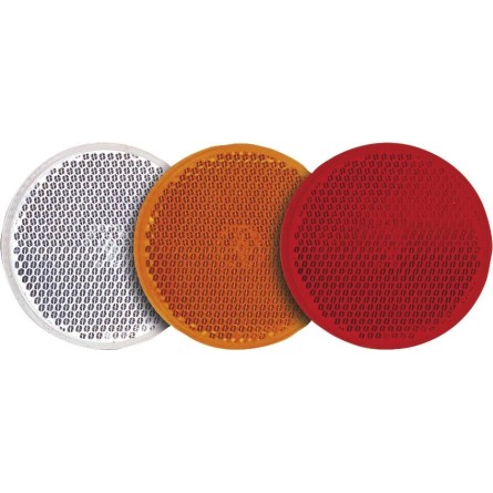 Catadioptre rond 60mm blanc adhésif