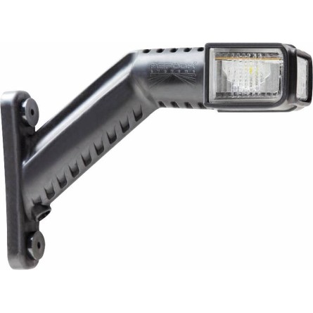 Feu de gabarit LED 12 24V droit rouge blanc orange déporté incliné 176mm