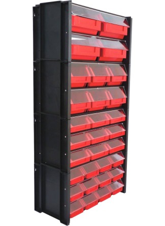 Module de rangement 4 boîtes à bec 160x170x75mm avec vitre transparente