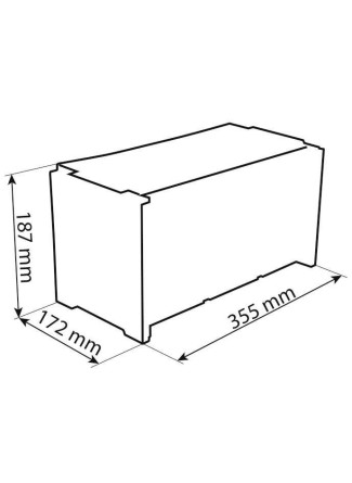 Module de rangement 4 boîtes à bec 160x170x75mm avec vitre transparente