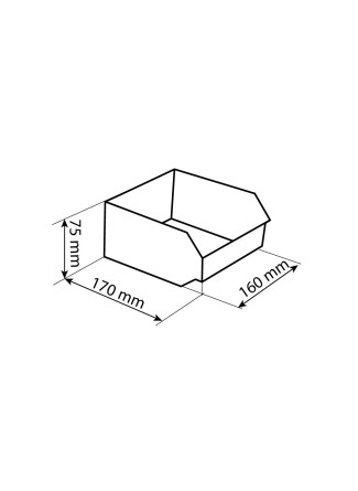 Module de rangement 4 boîtes à bec 160x170x75mm avec vitre transparente
