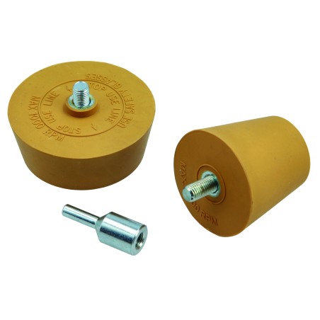 Ensemble de tampons abrasifs avec adaptateur pour perceuse – Forme conique