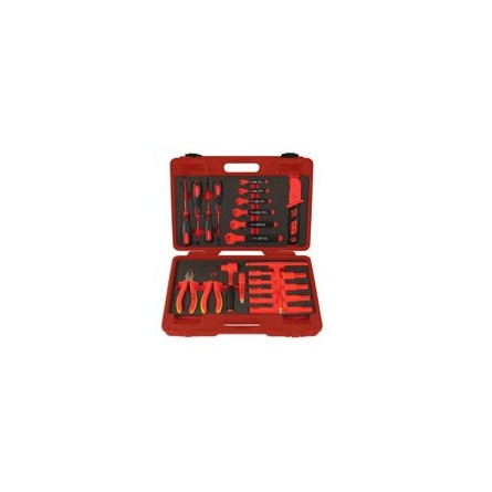 Kit d'outils isolés à carré de 3/8", 25 pièces