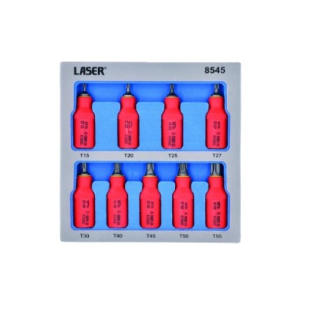 Jeu de douilles étoilées isolées à carré de 3/8" - 9 pièces