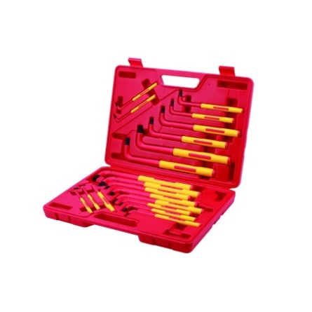 Clés VDE 6 pans/étoile extra longues - 19 pièces