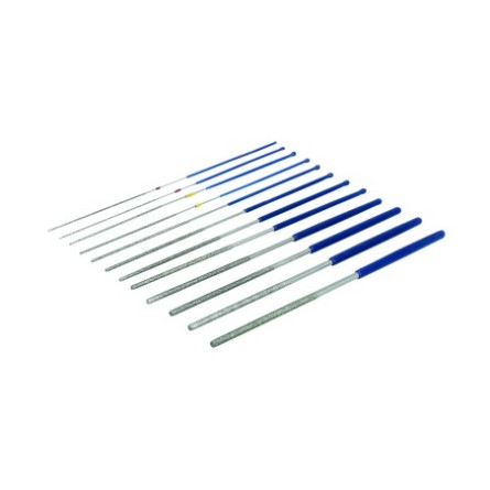 Jeu de micro-limes rondes diamantées - 12 pièces