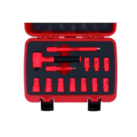 Jeu de douilles isolées à carré de 1/4'' - 13 pièces