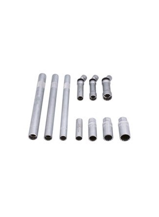 Jeu de douilles pour bougies d'allumage à carré de 3/8" - 10 pièces