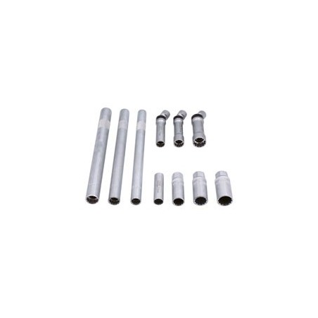 Jeu de douilles pour bougies d'allumage à carré de 3/8" - 10 pièces