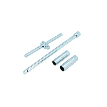 Jeu de douilles pour bougies d'allumage à paroi mince et carrée de 3/8" de 4 pièces