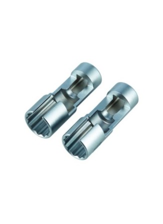 Douille pour tuyaux d'injecteurs diesel à accès difficile, 17/18 mm, carré de 3/8" – 2 pièces